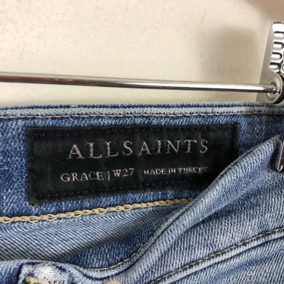 All Saints Blue Dart Grace Mid Skinny Jeans 27 - Picture 5 of 10